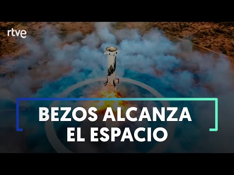 BEZOS despega hacia el ESPACIO: Primer viaje a bordo de la nave de BLUE ORIGIN | RTVE Noticias