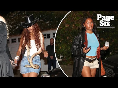 Sasha and Malia Obama dress in Western apparel for Billie Eilish’s star-studded Halloween party