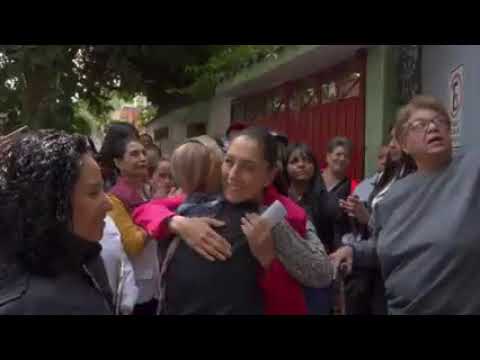 Claudia Sheinbaum Pardo recorrido  #BienestarEnTuColonia por calles de la colonia San Simón Ticumac