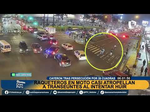 Persecución en av. La Marina: Raqueteros casi atropellan a transeúntes mientras huían de autoridades