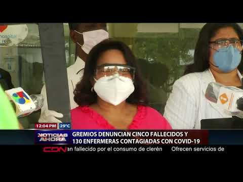 Gremios denuncian cinco fallecidos y 130 enfermeras contagiadas con Covid-19