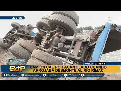 BDP EN VIVO Cae camión en acantilado de Chosica