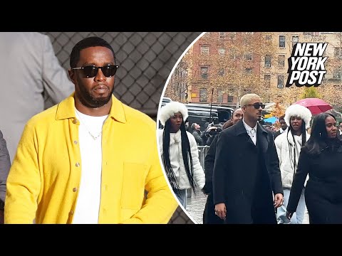 Diddy’s family members put on united front as they arrive at court