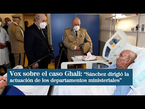 Vox sobre el caso Ghali: Sánchez dirigió la  actuación de los departamentos ministeriales”