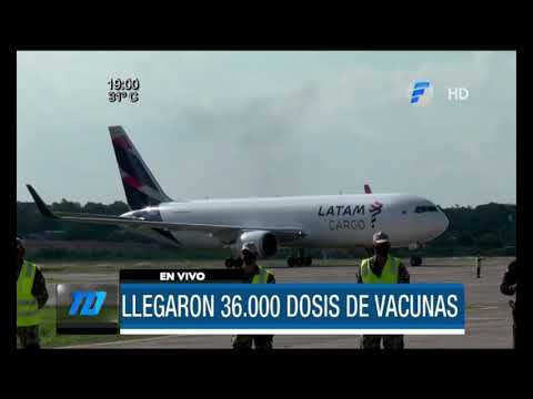 Llegaron las 36 mil vacunas anti COVID-19 a Paraguay