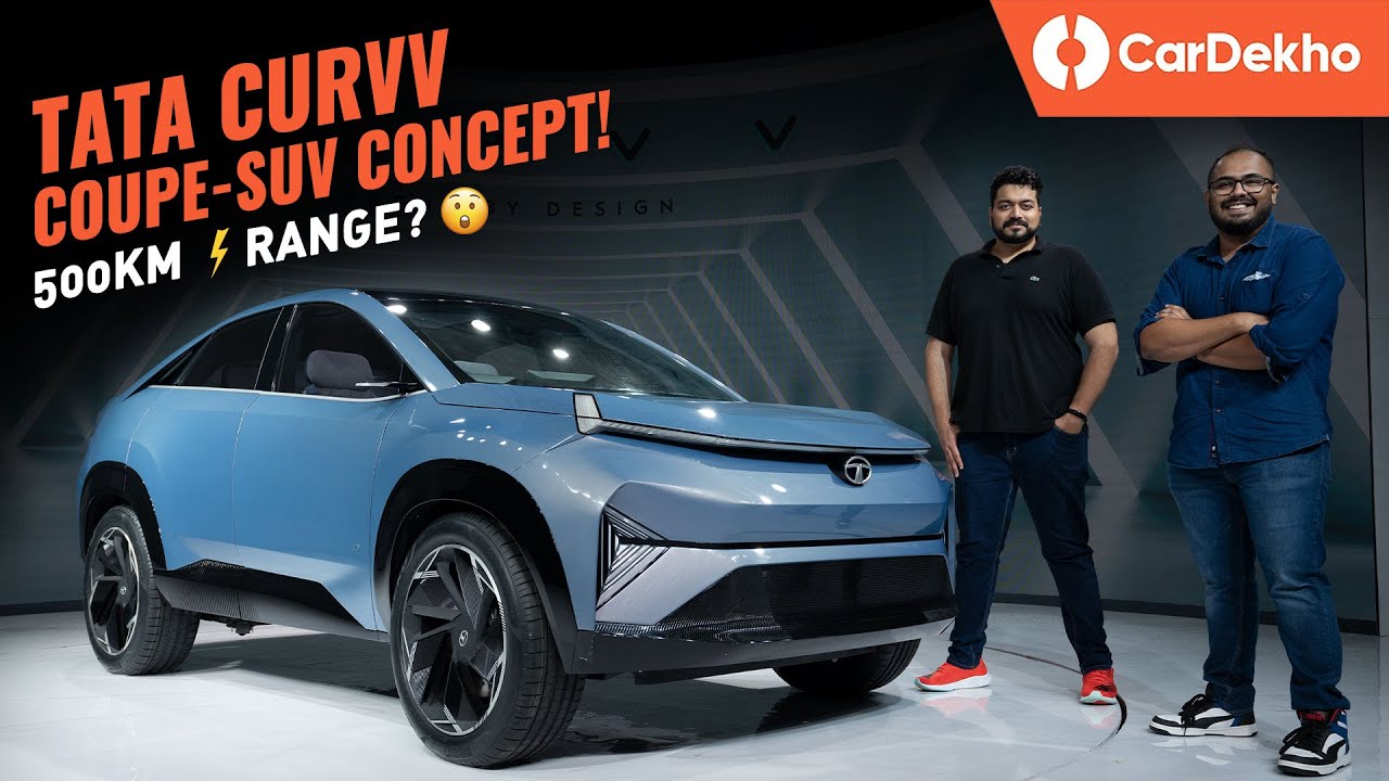टाटा curvv कूपे एसयूवी concept in hindi: 500km रेंज ⚡⚡electric एसयूवी coming soon!