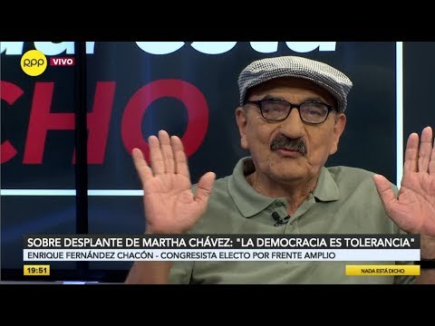 Fernández Chacón sobre desplante de Martha Chávez: “La democracia es tolerancia”