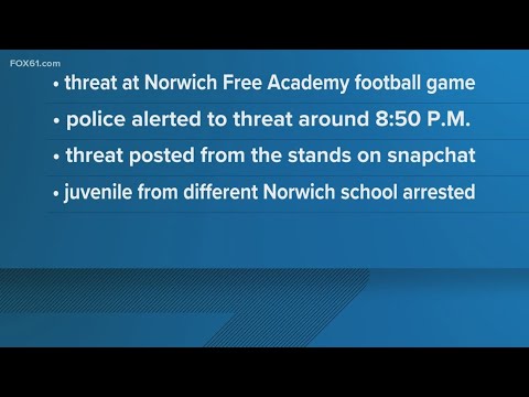 Norwich student arrested after making social media threat at football game: Police