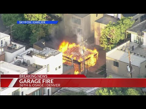 Garage under construction catches fire in Denver