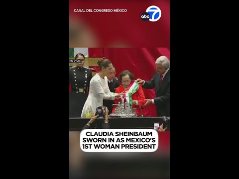 Claudia Sheinbaum sworn in as Mexico's 1st woman president