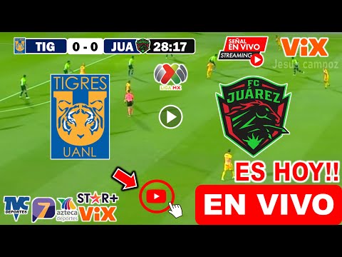 Tigres vs. Juárez en vivo, donde ver, a que hora juega Tigres vs. Juarez Liga Mx 2024 Jornada 9 hoy