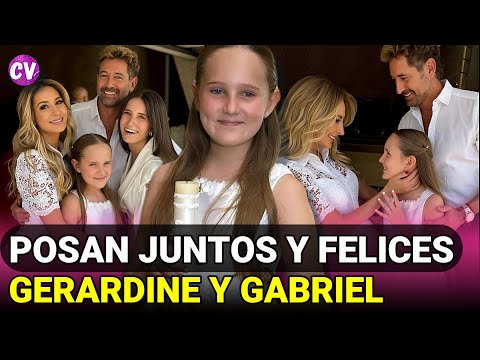 Geraldine Bazán y Gabriel Soto POSAN JUNTOS en la PRIMERA COMUNIÓN de Alexa