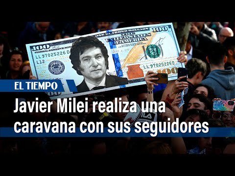 Javier Milei realiza una caravana con sus seguidores antes de la votación | El Tiempo