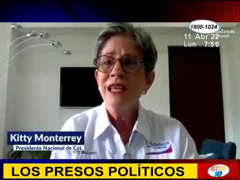 Opositora Kitty Monterrey pide la libertad de presos políticos