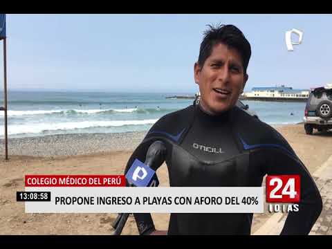 Colegio Médico del Perú propuso ingreso a playas con aforo de 40%