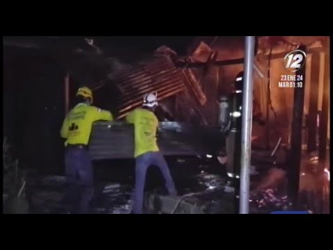 Incendio en vivienda en Izalco