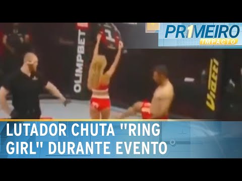 Lutador iraniano é banido após chutar “ring girl” em evento | Primeiro Impacto (24/04/24)