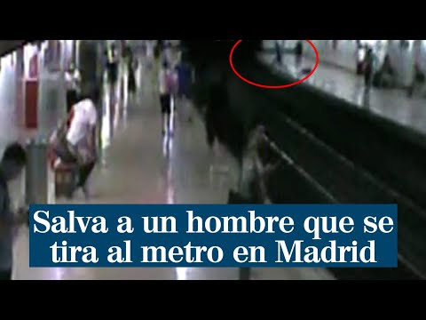 Un policía fuera de servicio rescata a un hombre que se tira a las vías del metro en Madrid