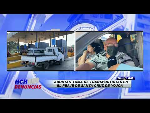 Suspenden tomas de transportistas en el peaje de Santa Cruz de Yojoa