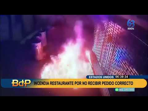 Nueva York: Prende fuego en un restaurante porque no recibió el pedido correcto