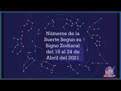 Predicción Zodiacal del 18 al 24 de Abril del 2021 (Números de la suerte, Zodiaco de la Suerte)