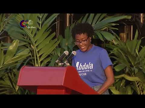 Joven científica habló al pueblo de Cuba en acto central por el Pimero de Mayo