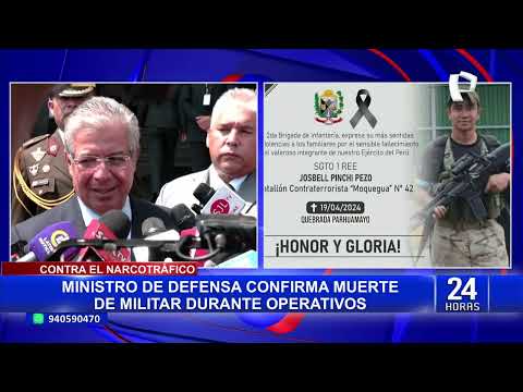 Ministro de Defensa confirma la muerte de un militar en el Vraem