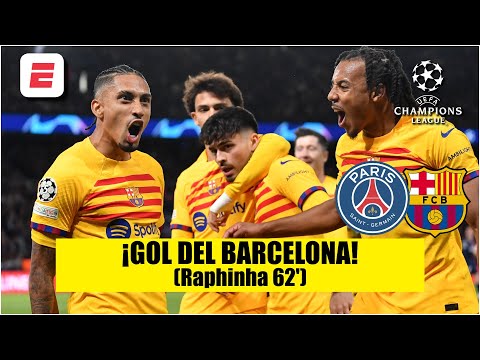 DOBLETE DE RAPHINHA y BARCELONA lo empata 2-2 vs PSG de MBAPPÉ en PARÍS | UEFA Champions League