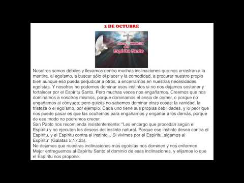 LOS CINCO MINUTOS DEL ESPI?RITU SANTO 2 DE OCTUBRE