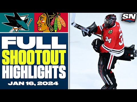 San Jose Sharks at Chicago Blackhawks | FULL Shootout Highlights - January 16, 2024