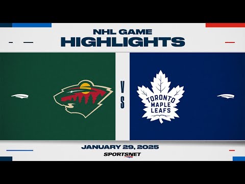 NHL Highlights | Wild vs. Maple Leafs - January 29, 2025