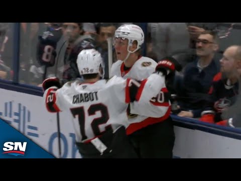 Fabian Zetturland Bangs In Loose Puck On Power Play For First Goal With Senators
