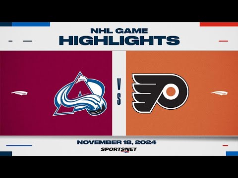 NHL Highlights | Avalanche vs. Flyers - November 18, 2024