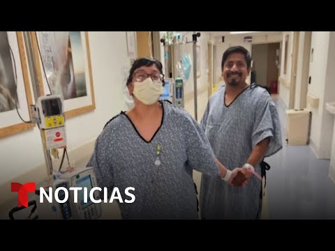 Dos familias latinas, unidas por un doble trasplante | Noticias Telemundo