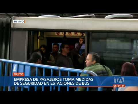 Las estaciones y paradas del transporte público en Quito ha implementado medidas de seguridad