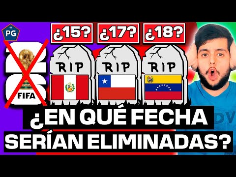 ¿EN QUÉ FECHA ESTARÍAN ELIMINADAS las SELECCIONES de CONMEBOL al MUNDIAL 2026?(SEGÚN ESTADISTICAS)