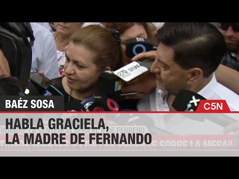 GRACIELA, MADRE de FERNANDO BÁEZ SOSA: QUE ELLOS LLORARAN NO ME CONMOVIÓ