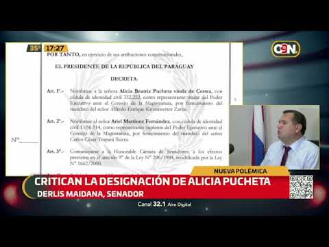 Critican la designación de Alicia Pucheta