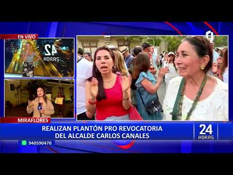 Miraflores: vecinos realizan plantón exigiendo la revocatoria del alcalde Carlos Canales