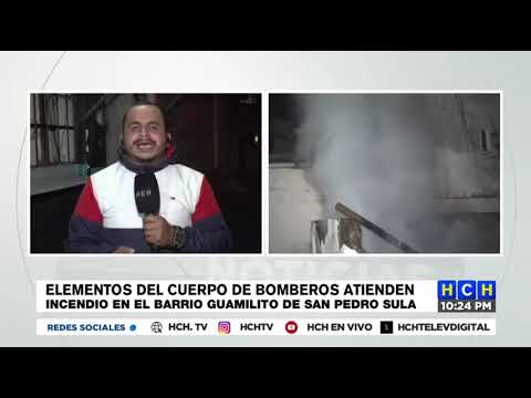 Incendio consume una vivienda en el barrio Guamilito de San Pedro Sula