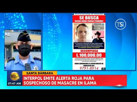 Interpol emite alerta roja para sospechoso de crimen en Ilama, Santa Bárbara
