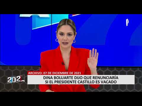 Dina Boluarte dijo que renunciaría ante una eventual vacancia del presidente Pedro Castillo