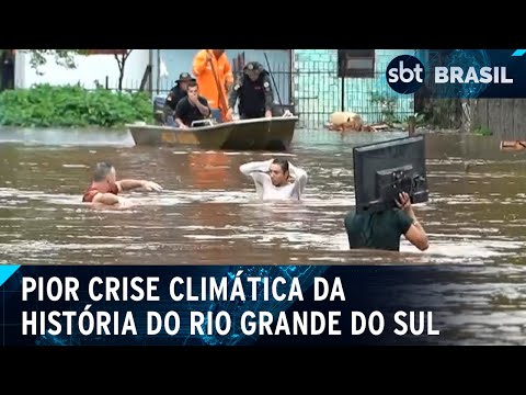 Crise climática no Rio Grande do Sul é considerada a pior da história | SBT Brasil (03/05/24)