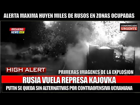 Rusia VUELA la presa de Kajovka por PANICO a la contraofensiva de Ucrania (primeras imagenes)