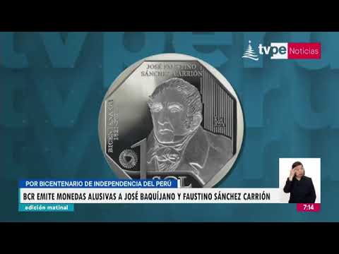 BCR lanza monedas con las imágenes de José Baquíjano y José Faustino Sánchez Carrión