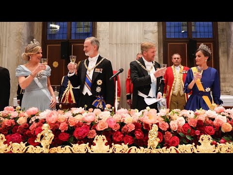 Royal Feast: An Exclusive Look Inside the Netherlands’ Gala Dinner Honoring Monarchs | LIVE