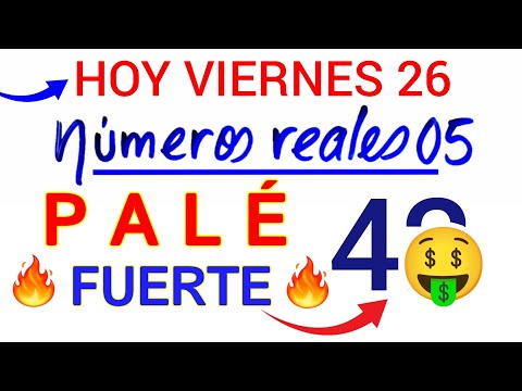 Un PALÉ y SÚPER para hoy VIERNES 26/07/2024/ Un SÓLO NÚMERO para HOY/ NÚMEROS que MÁS SALEN éste DÍA