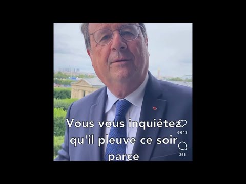 François Hollande jugé responsable de la pluie pour la cérémonie des JO, il répond