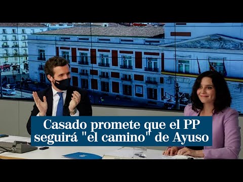 Pablo Casado promete que el PP seguirá el camino de Ayuso, pero con diferentes acentos