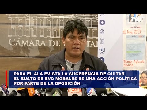 Para el ala evista quitar el busto de Evo Morales es una acción política por parte de la oposición